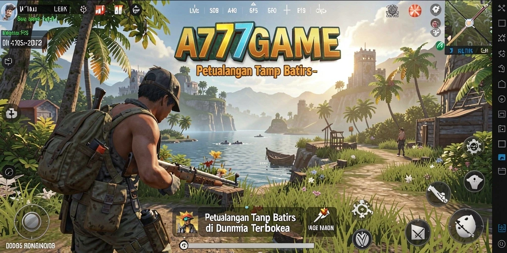 Tangkapan layar gameplay A777GAME yang menampilkan petualangan menakjubkan di dunia terbuka.