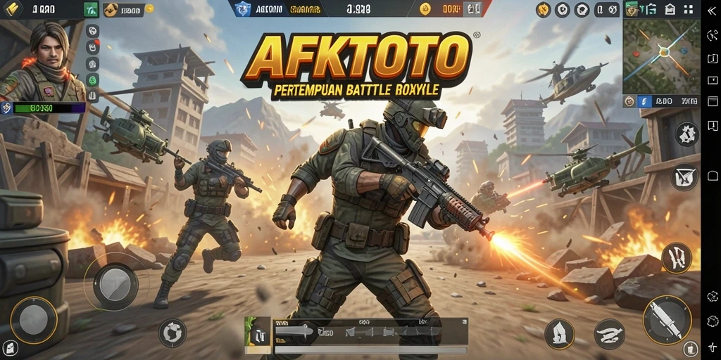 Gameplay AFKTOTO menampilkan pertempuran seru dan strategi tim.