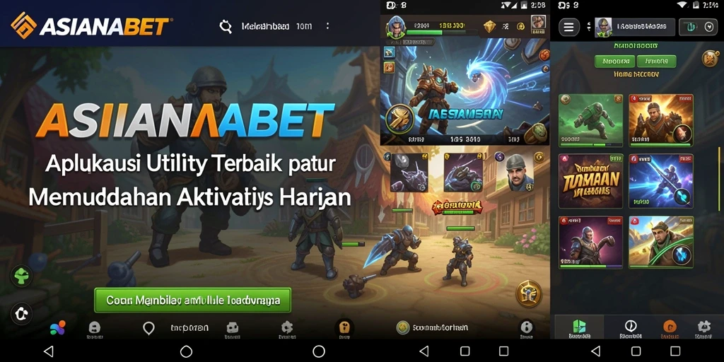 Tampilan utama ASIANABET menampilkan berbagai fitur utilitas yang praktis.