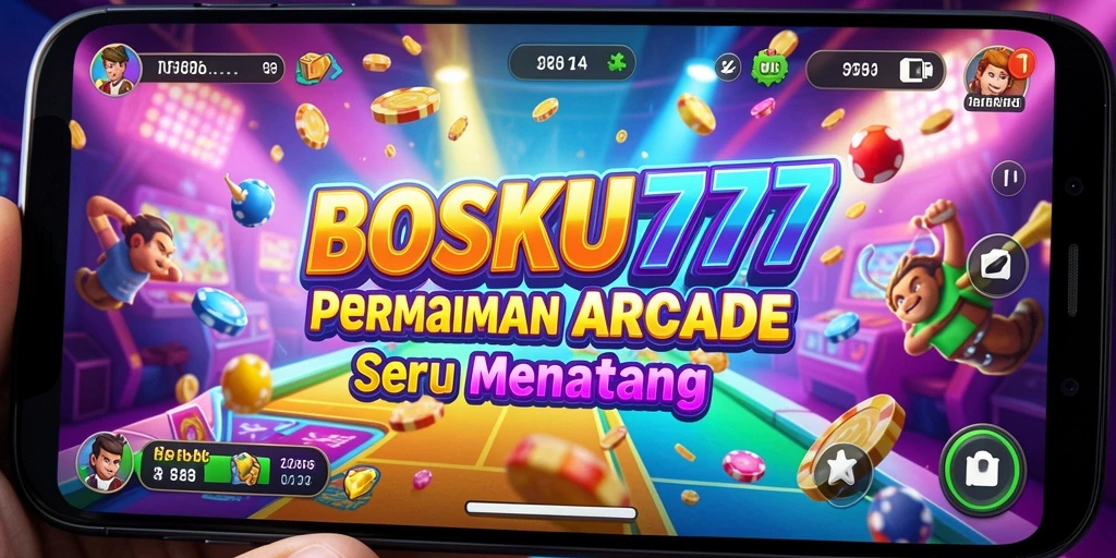 Screenshot utama BOSKU777 menampilkan gameplay Arcade yang seru dan menantang.