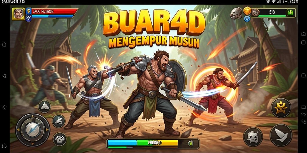 Tampilan aksi seru dalam gameplay BUAH4D yang menegangkan.