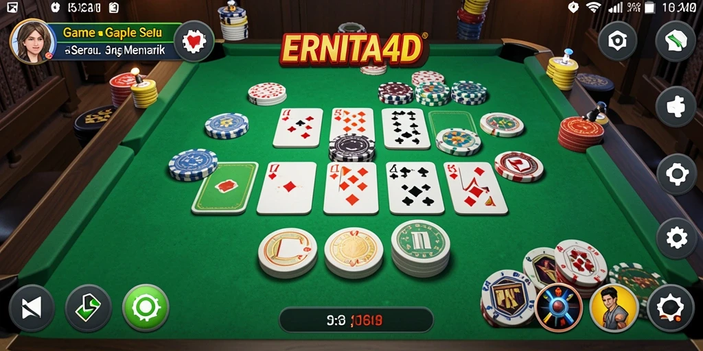 Tampilan gameplay gaple di ERNITA4D yang menarik.