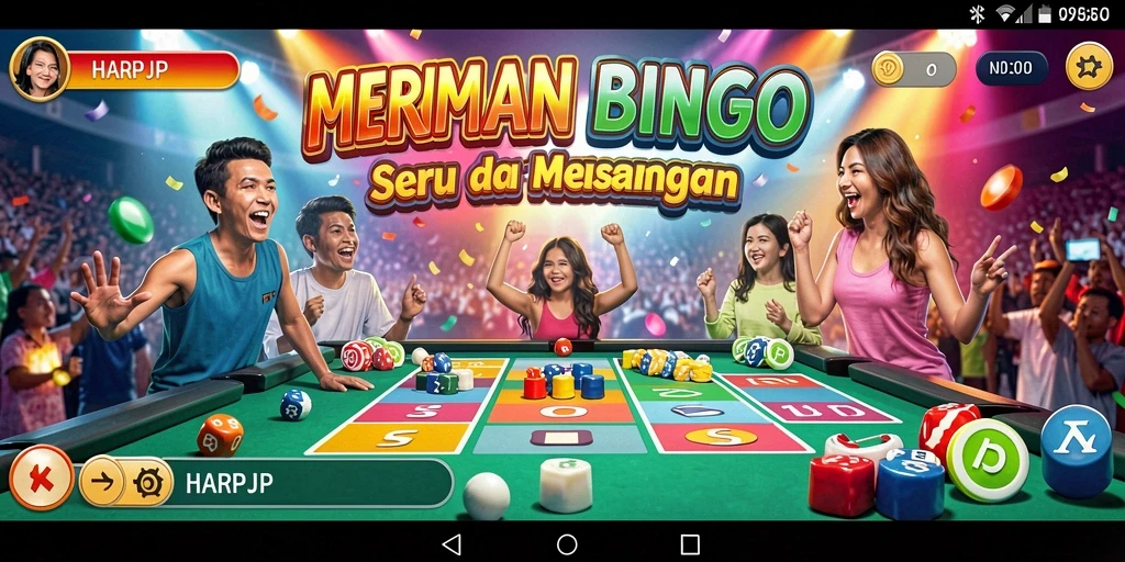 Tampilan gameplay HARAPJP dengan keseruan permainan Bingo.
