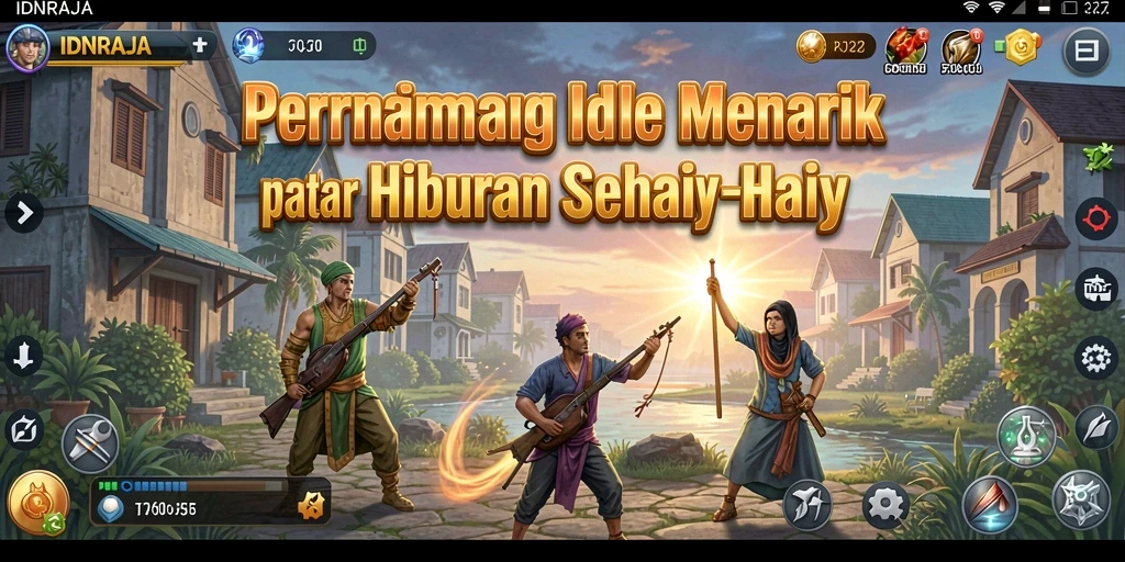 Tampilan gameplay IDNRAJA yang menarik dan penuh warna.