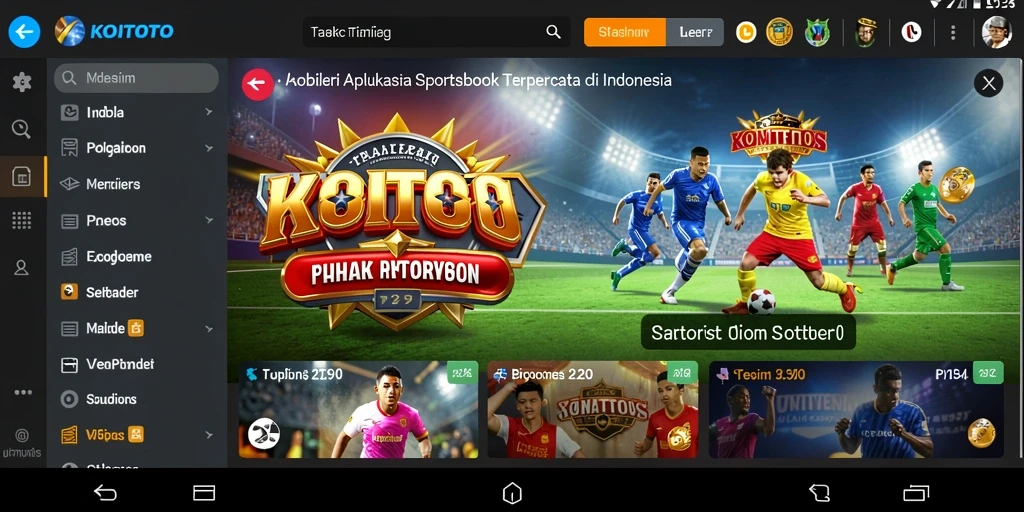 Tampilan gameplay Sportsbook yang menarik dalam aplikasi KOITOTO.