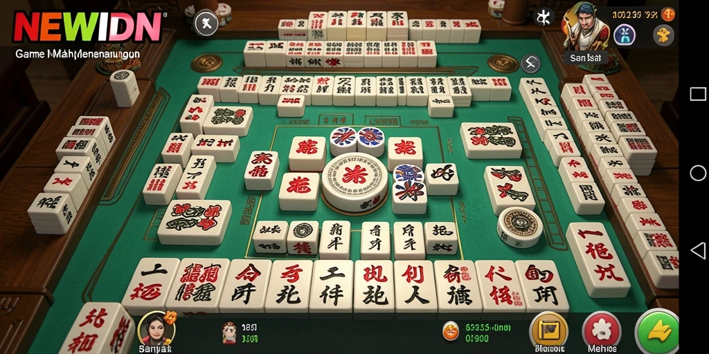 Tampilan gameplay Mahjong yang menawan dari NEWIDN.