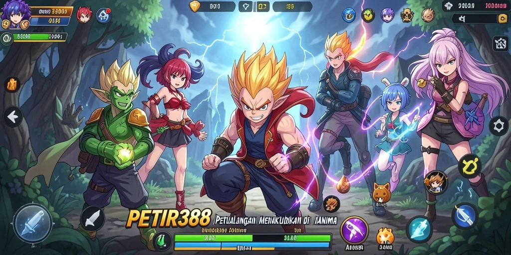 Gameplay menakjubkan PETIR388 dengan karakter Anime favorit.