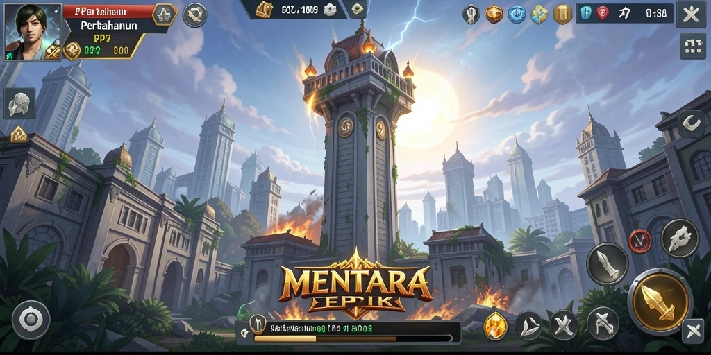 Tampilan gameplay PP7 yang mendebarkan dalam Tower Defense.
