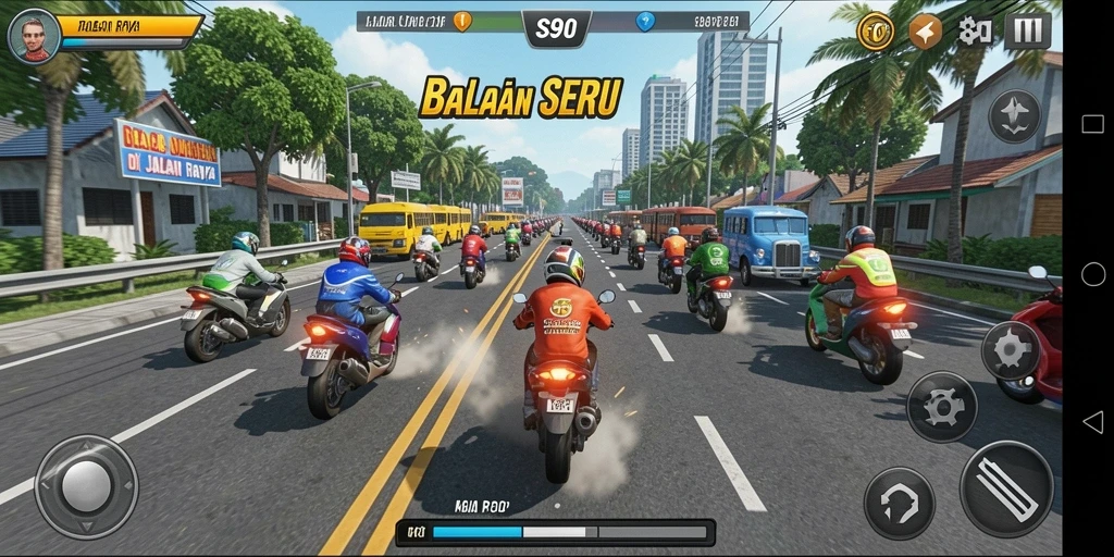 Gameplay balapan S80 yang seru dan kompetitif.