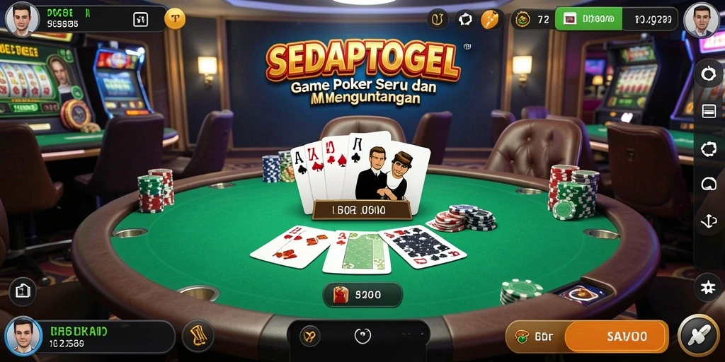 Tampilan gameplay seru dan mendebarkan di SEDAPTOGEL