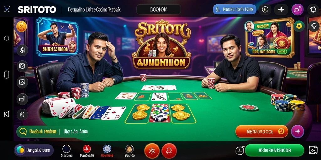 Tampilan gameplay SRITOTO yang atraktif dan interaktif dalam Live Casino.